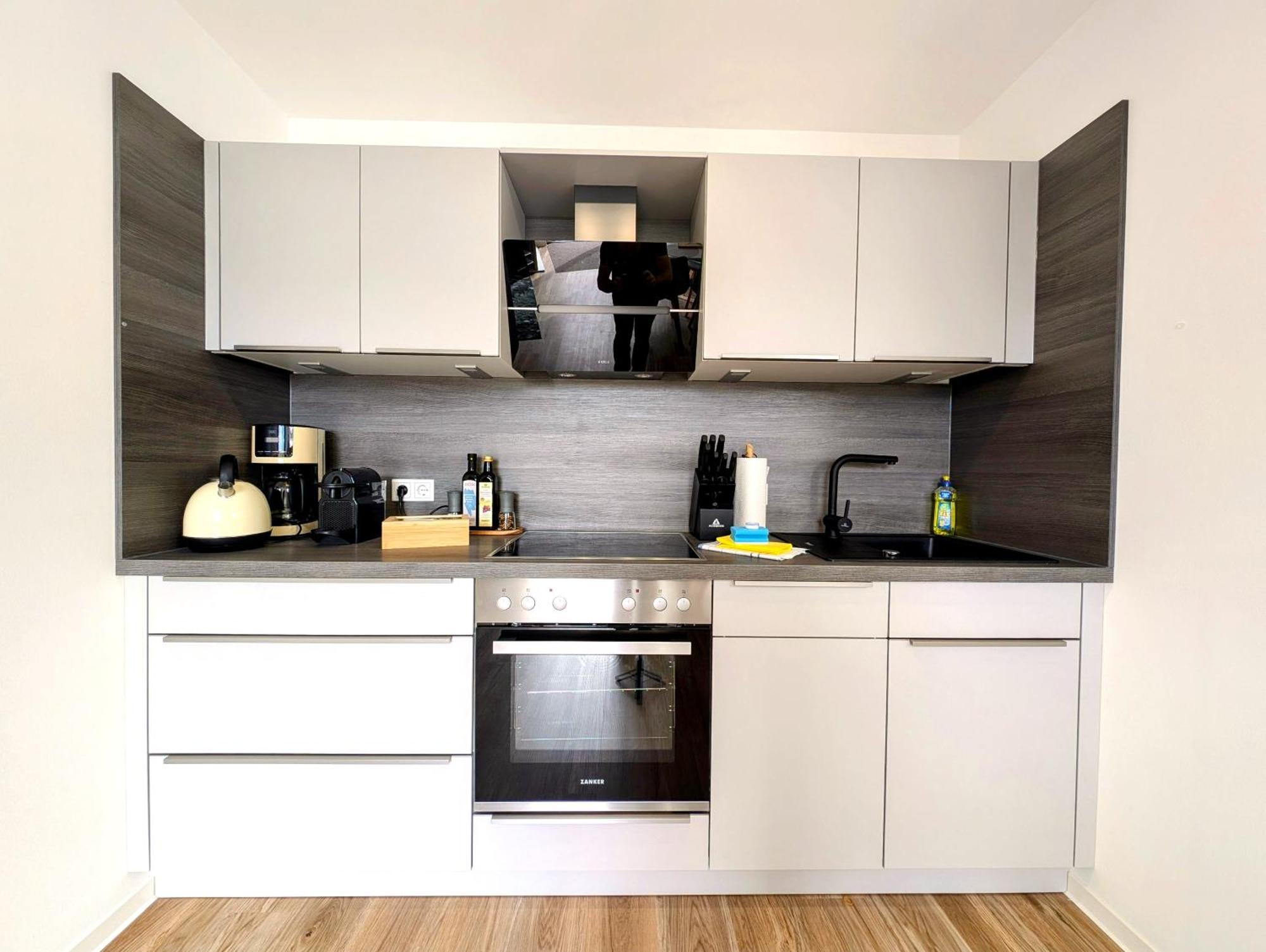 Bohnapartments - Nordkap-Suiten - Gratis Parkplatz - Moderner Neubau - Erdgeschoss - Fussbodenheizung エアフルト エクステリア 写真
