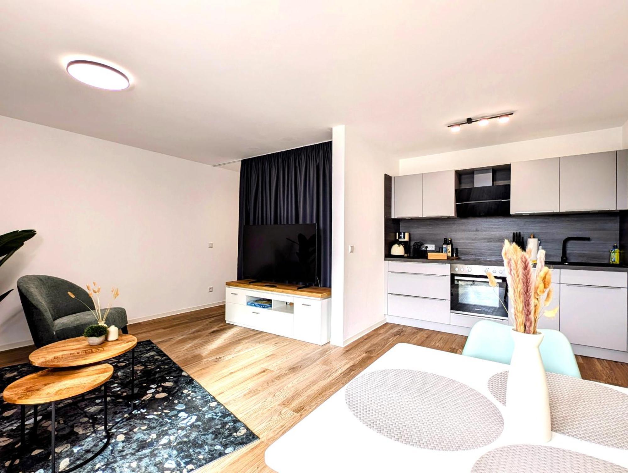 Bohnapartments - Nordkap-Suiten - Gratis Parkplatz - Moderner Neubau - Erdgeschoss - Fussbodenheizung エアフルト 部屋 写真