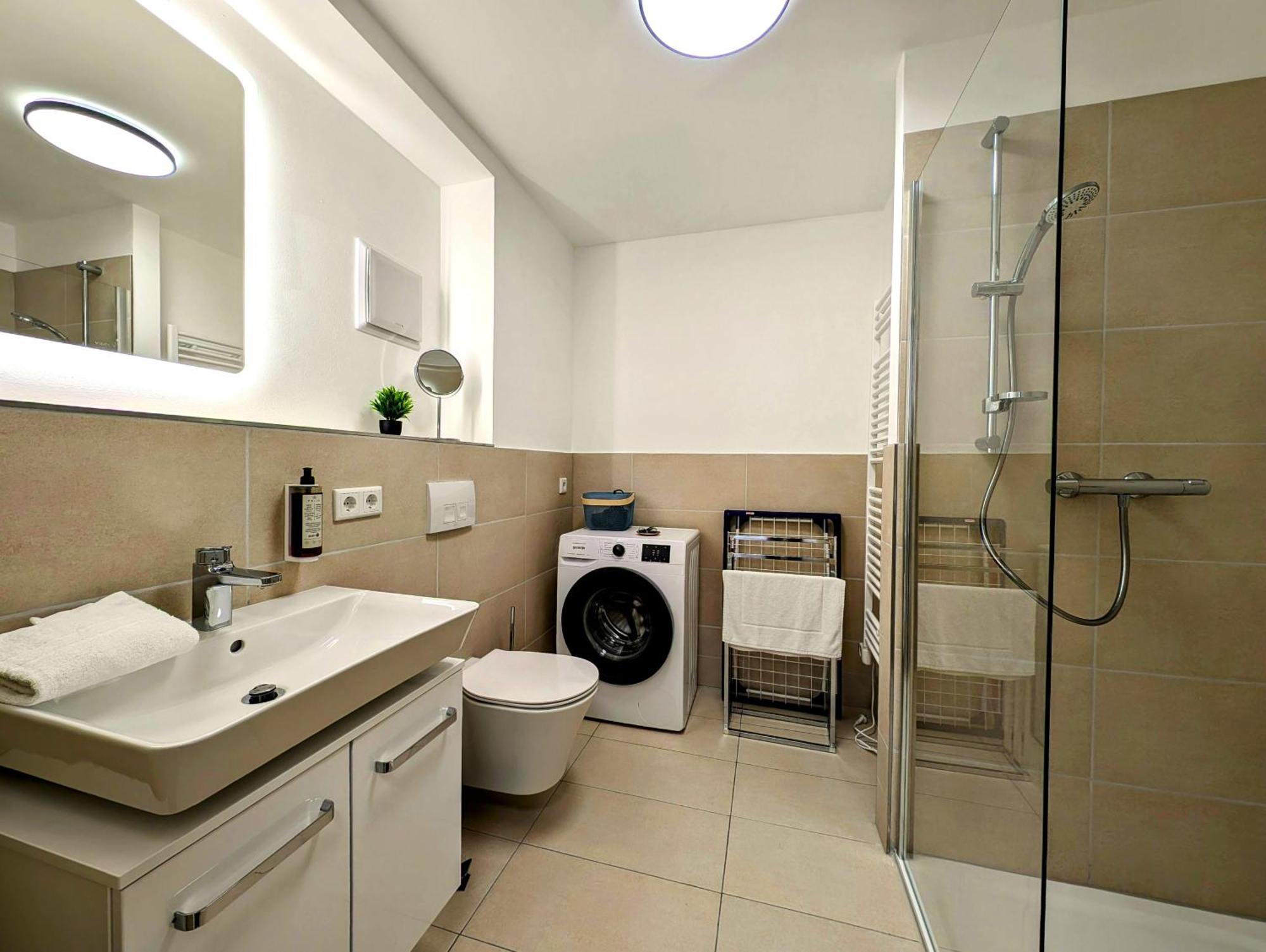 Bohnapartments - Nordkap-Suiten - Gratis Parkplatz - Moderner Neubau - Erdgeschoss - Fussbodenheizung エアフルト エクステリア 写真