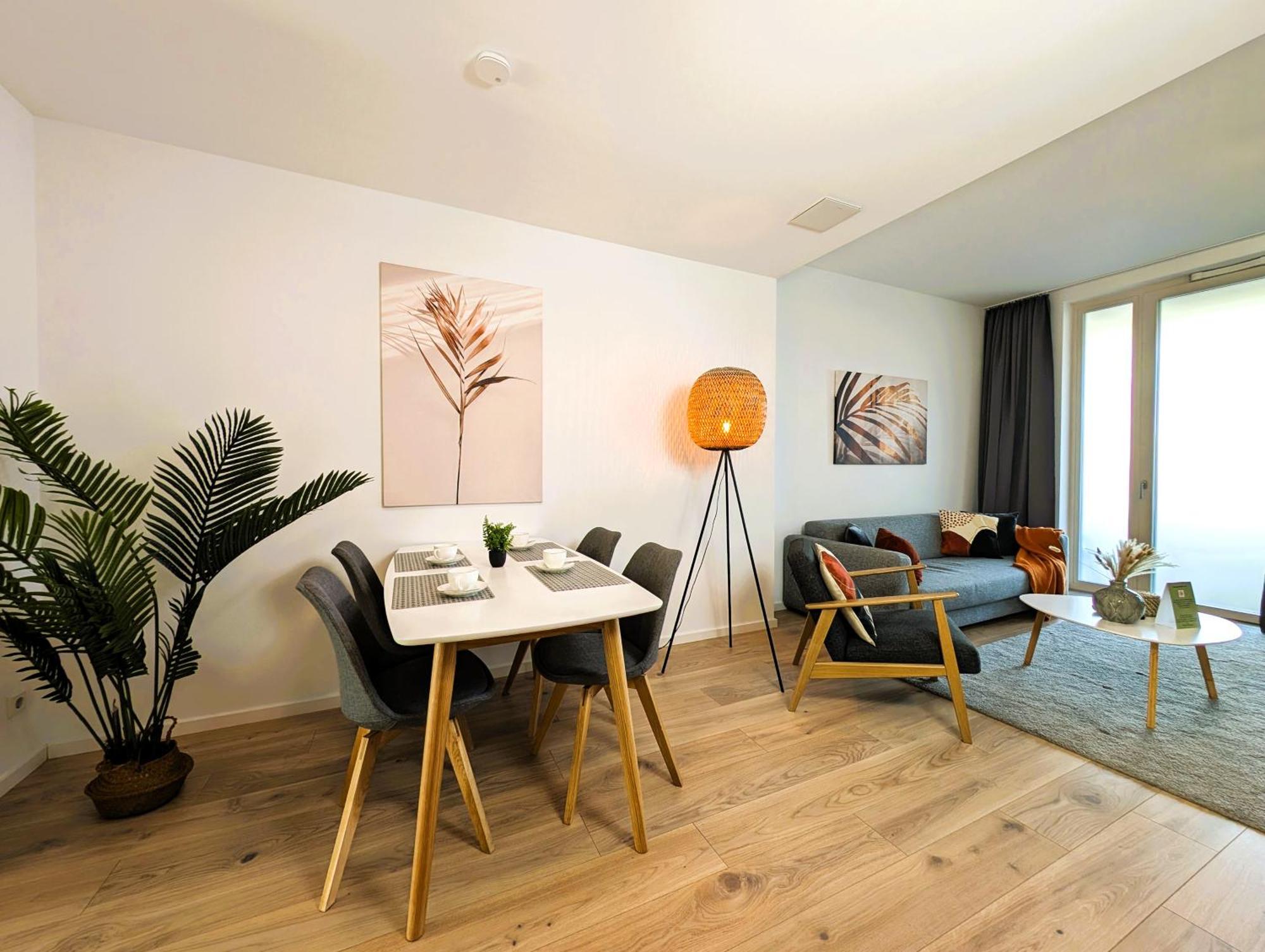 Bohnapartments - Nordkap-Suiten - Gratis Parkplatz - Moderner Neubau - Erdgeschoss - Fussbodenheizung エアフルト エクステリア 写真